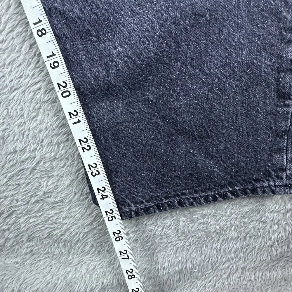 Levi's Women 27 Ribcage Straight Wellthread Black Denim Jeans Hemp‎ Cotton Blend